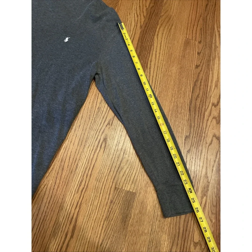 Polo Ralph Lauren Men's Waffle Knit Long Sleeve‎ Shirt Gray Size XL